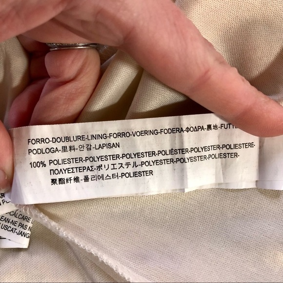 Zara Trafaluc cream off white lace minidress 3/4 sleeves open back bodycon S - Picture 7 of 9